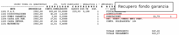 Nel riepilogo mensile verranno riportate le quote trattenute per F.P.C. comprensive del mese di elaborazione e dei mesi precedenti, come visto per il contabile.