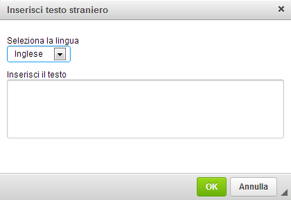 Testo straniero Questo plugin svolge la stessa funzione del menu lingua.