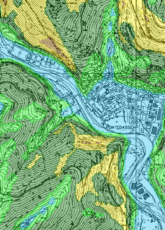 CARTA DELL ACCLIVITÀ - 1 E tra i più importanti ed utilizzati prodotti cartografici derivati dal DTM in Regione Liguria, dal momento che descrive