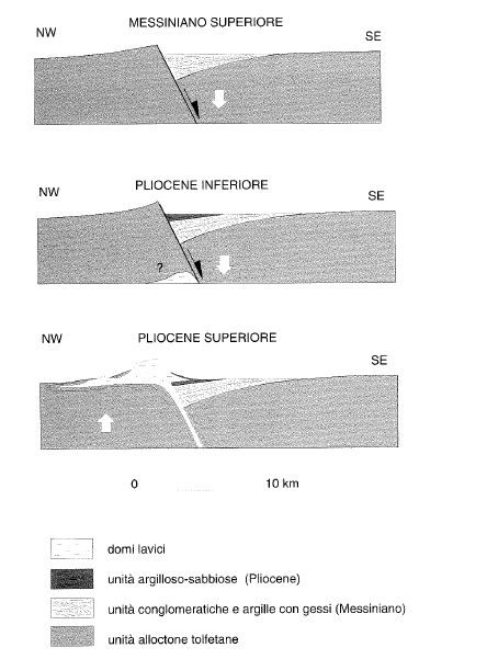 Il complesso alloctono è costituito da diverse unità: Flysch argilloso-calcareo, Flysch calcareo e serie della Pietraforte (Bertini et al., 1970, Fazzini et al.