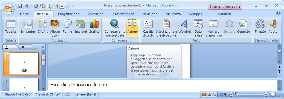 MODULO 6 - STRUMENTI DI PRESENTAZIONE 51 DARE RISALTO A UN COLLEGAMENTO IPERTESTUALE ASSOCIANDOLO A UN SUONO Per associare un suono ad un collegamento ipertestuale (testo, immagine, ) occorre: 1.