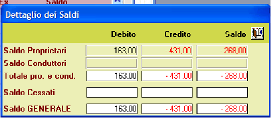 130 Conoscere RipartoIG - manuale d'uso Crediti Iniziali Vs. Condomini 400 Debiti Vs. Fornitori 500 Passività Consolidate Totale attività 5.