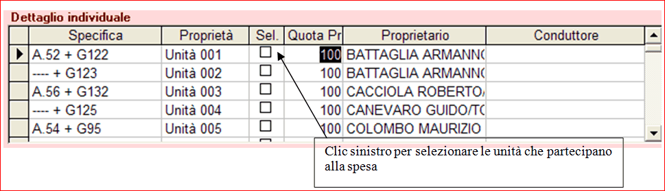 Movimenti finanziari- fatture 159 Ci sono situazioni dove i criteri proporzionali standard non vanno bene; rientrano in questa tipologia di spese quelle individuali o sostenute solo da una parte di