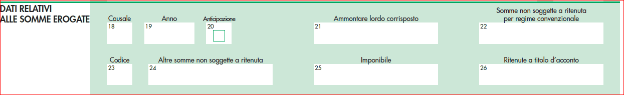 FiscoIG Modello 770 Cerificazione unica e ritenute d'acconto 191 Le somme riportate nel modello 770 semplificato sono: Nome Campo Ammontare lordo corrisposto Somme Rigo 770 1000,00 Altre somme non