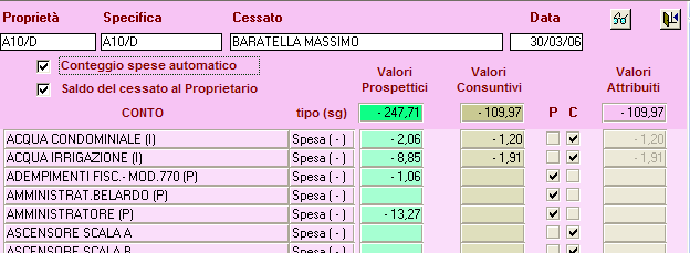 272 Conoscere RipartoIG - manuale d'uso Richiamato il modulo Gestione subentri e competenze del cessato, dopo aver selezionato un cessato, scegliere l opzione Competenze del cessato.