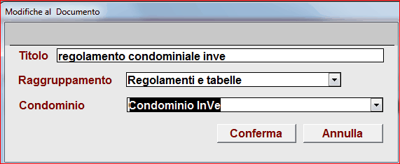 300 Conoscere RipartoIG - manuale d'uso scelta della cartella di condominio 365 RipartoIG prevede che i documenti da pubblicare possano essere pubblicati in particolari cartelle di condominio365; per