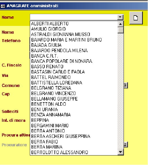 Prefazione 37 Questo tipo di organizzazione degli archivi genera un collegamento tra schede del classificatore di condominio e schede del classificatore generale.