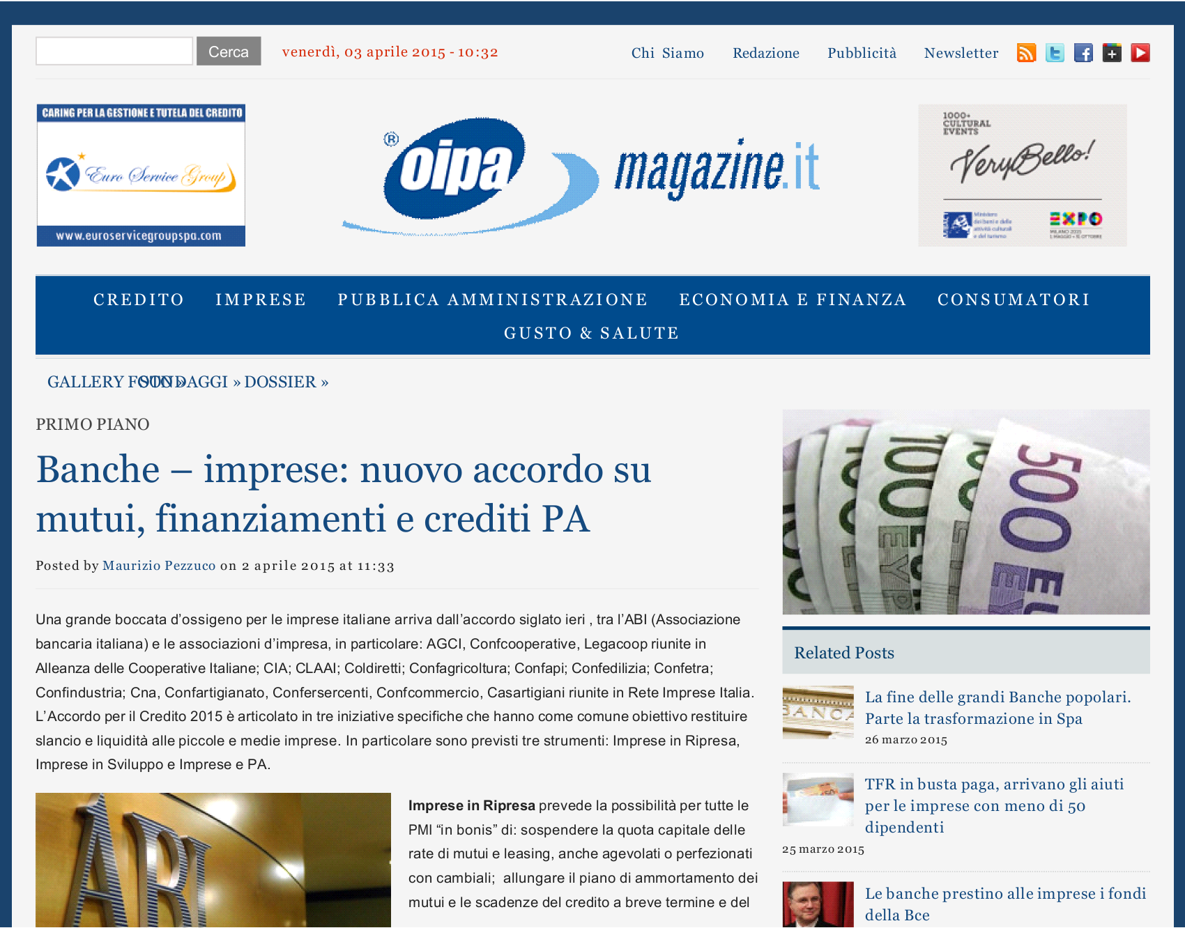 Articolo pubblicato sul sito oipamagazine.eu oipamagazine.eu Più : www.alexa.com/siteinfo/oipamagazine.