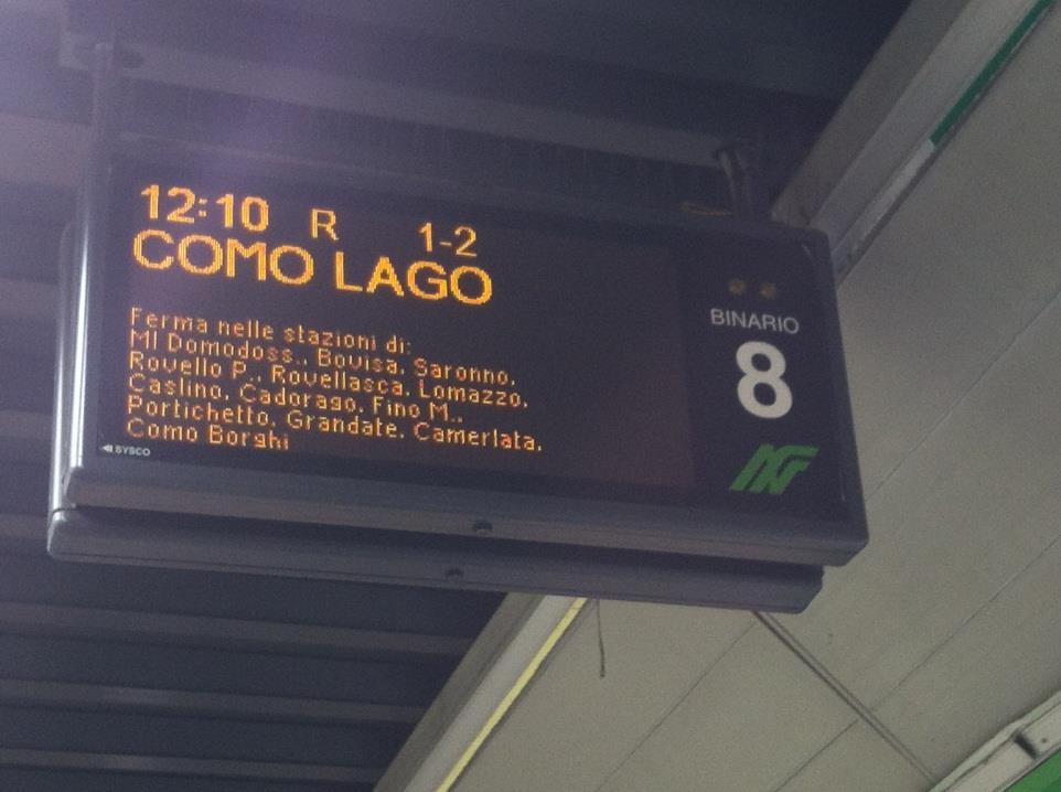 INFORMAZIONI IN STAZIONE Il treno si ascolta e si legge Monitor di Stazione [informazioni sulla