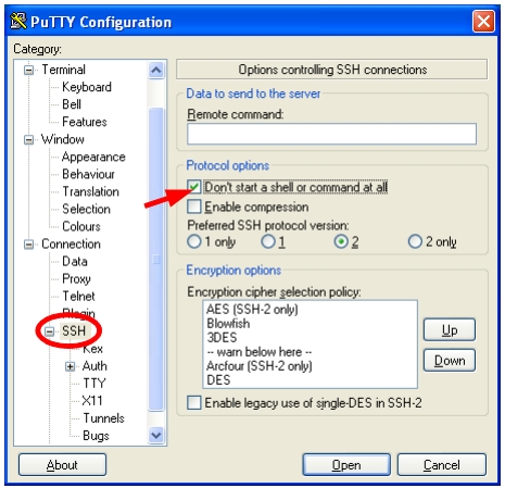 Istruzioni per Windows E' necessario scaricare il software PuTTY (http://the.earth.li/~sgtatham/putty/latest/x86/putty.