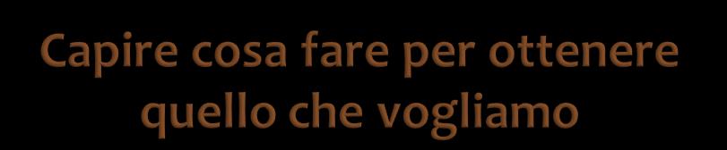 Rispondere alle domande precedenti Acquisire metodi e