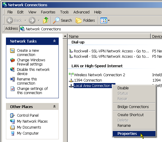 Preparazione del computer e caricamento del firmware del controllore Capitolo 2 Configurazione dell indirizzo IP del computer Il computer richiede un indirizzo Internet Protocol (IP) per funzionare