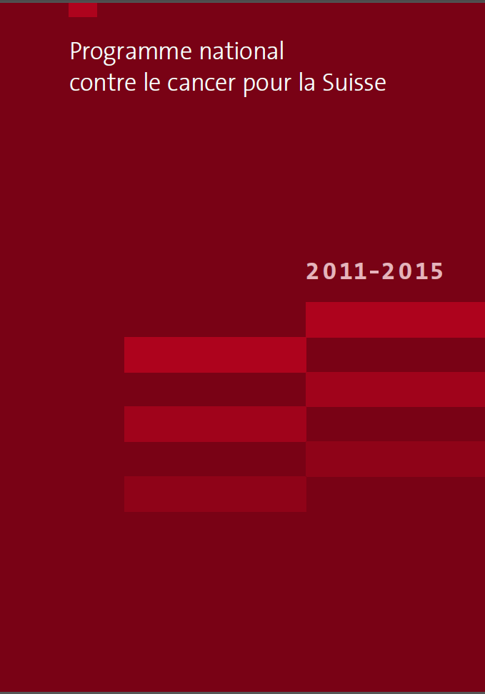 4. Programma nazionale contro il cancro 2011-2015 Programma nazionale contro il cancro 2011-2015 / gli attori ONCOSUISSE Ricerca svizzera contro il cancro Lega svizzera contro il cancro NICER