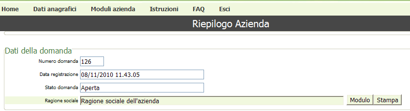 L utente riceve un email di conferma dell avvenuta operazione di invio, in cui è presente un riepilogo del numero di domanda e della data e giorno di ricezione.