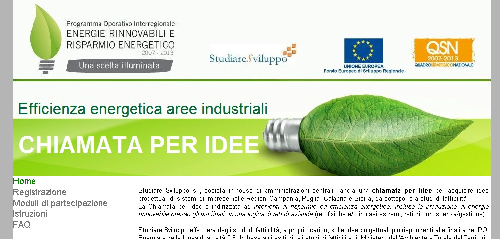 Si specifica che la Chiamata per Idee non costituisce offerta al pubblico ed è da intendersi finalizzata esclusivamente alla ricezione di idee progettuali che potranno essere oggetto di studio di