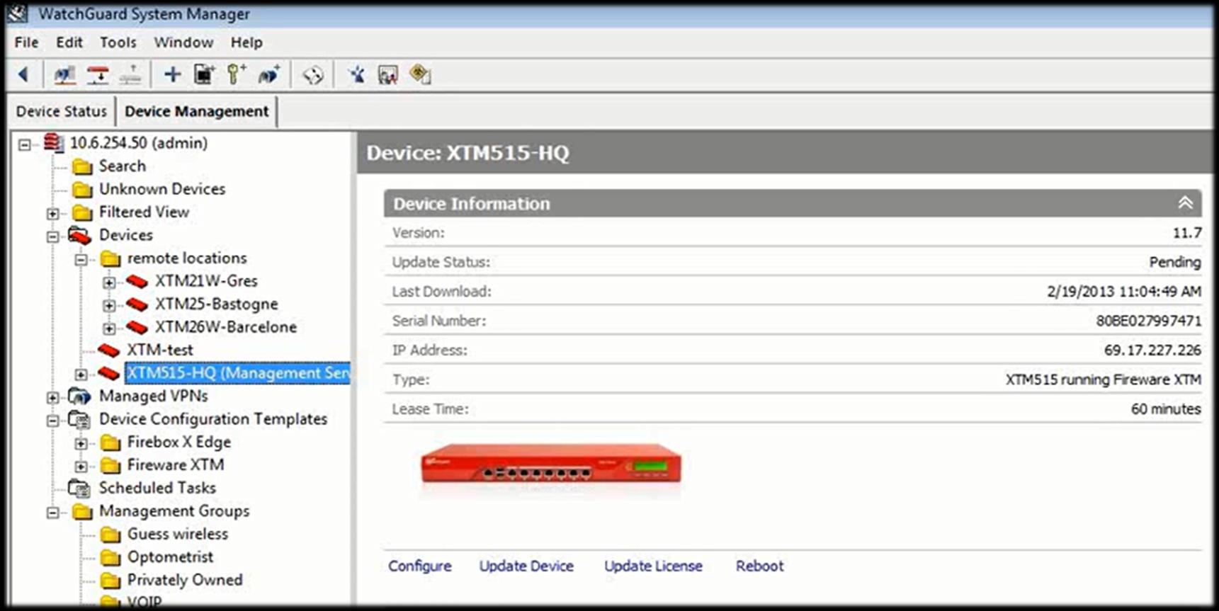 Management Server Il Management Server gestisce tutti gli apparati