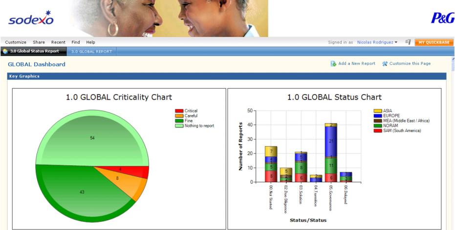 Piattaforma Globale di Reporting Sodexo ha sviluppato uno strumento di gestione basato sul web, che può essere condiviso a tutti i livelli con i clienti internazionali, al fine