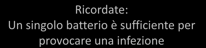 Ricordate: Un singolo batterio è