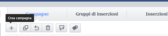 Nuova campagna: Quando stai visualizzando le tue campagne, per crearne una nuova devi solo cliccare su Crea Campagna. Dagli un nome inerente ai tuoi prodotti e servizi e riempi i dettagli.