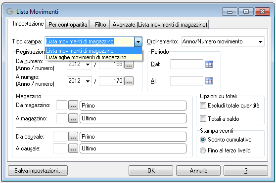 Qualora si creino modelli di stampa o layout personalizzati è poi possibile impostarli come predefiniti per il formato di stampa desiderata.