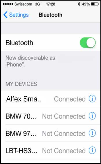 5. Accoppiare dispositivo 1. Apra l Alfex Smartphone App dal suo dispositivo ios. 2. Prema il bottone Impostazioni nel menu principale. 3.