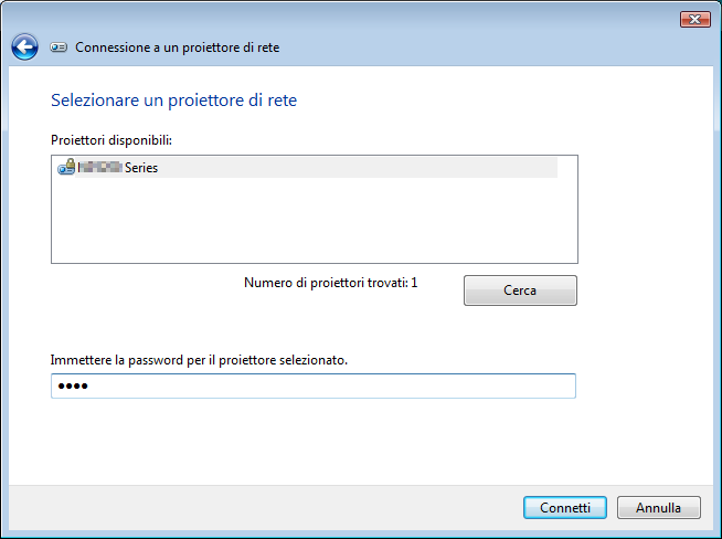 3. Funzioni utili 7. Inserire la password nella finestra di inserimento password visualizzata dall operazione al passaggio 3 a pagina 55. 8. Fare clic su [Connetti].