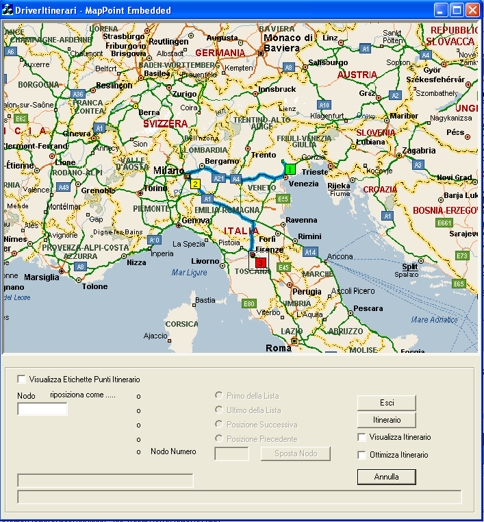 Il MODULO ITINERARI permette di ottimizzare i viaggi, determinandone la priorità, il percorso dettagliato e su mappa. Interfacciato alla gestione listini consente il calcolo esatto della tratta. N.B.