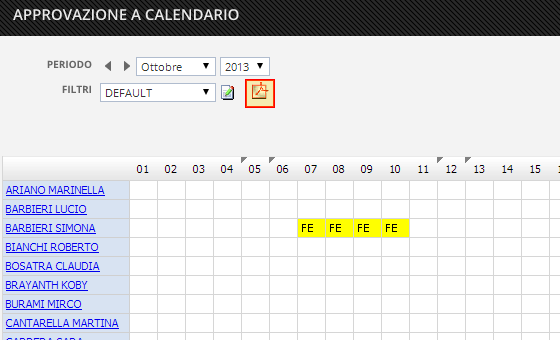 10.3 Inserimento richieste cambio profilo/orario In fase di inserimento di una richiesta di cambio profili/orario è stata introdotta la visualizzazione del teorico del nuovo orario richiesto. 10.