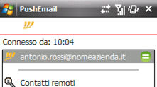 Impostazioni generali Dati telefono In tale sezione è possibile visualizzare il numero di telefono sul quale il servizio MovEmail è stato attivato: 3 5 +39 12345678 4 2 1 Push 3 5 4 2 1 In tale