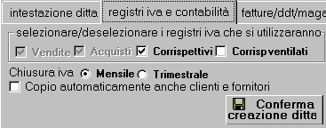 131 Win-Coge Ditta: si imposta il nome (o una sigla abbreviata che sarà quella che si selezionerà entrando in win-coge). Questo è il nome della cartella dove risiederanno gli archivi della ditta.