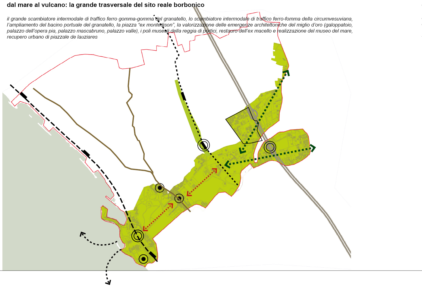 Infine Portici città della comunità e del futuro si fonda su due vision più specifiche : Portici città amica e Portici città produttiva e accessibile.