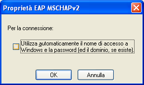 una sola volta con il tasto sinistro del mouse sul pulsante OK e