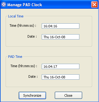 Fare clic sul pulsante Close per tornare alla schermata Change PAD Settings.