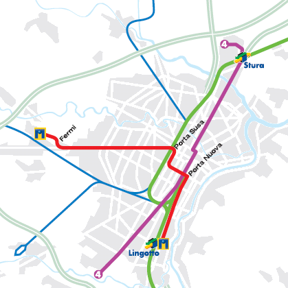 GTT La rete di trasporto 88 linee urbane/suburbane 1.5 M di residenti serviti 56 M KM/anno 70 linee extra-urbane 13.4 M pax/anno 13.