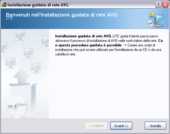 8.2. Procedura guidata di AVG Network Installer Lite La Procedura guidata di AVG Network Installer Lite