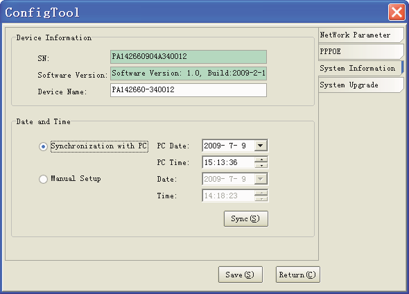 5.1.4 System Select "System Information" on the right-hand side of the interface.