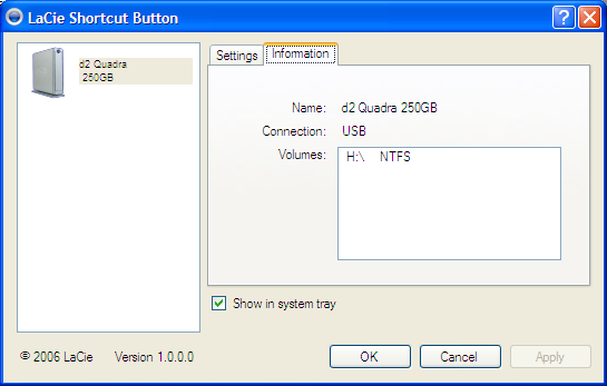 LaCie Shortcut Button Unità disco con quattro interfacce Pagina 28 3.6.5.
