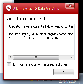 Suggerimenti per il controllo antivirus Spostare il file in quarantena: I file infetti vengono spostati direttamente in Quarantena. Nella quarantena i file sono salvati in modo cifrato.