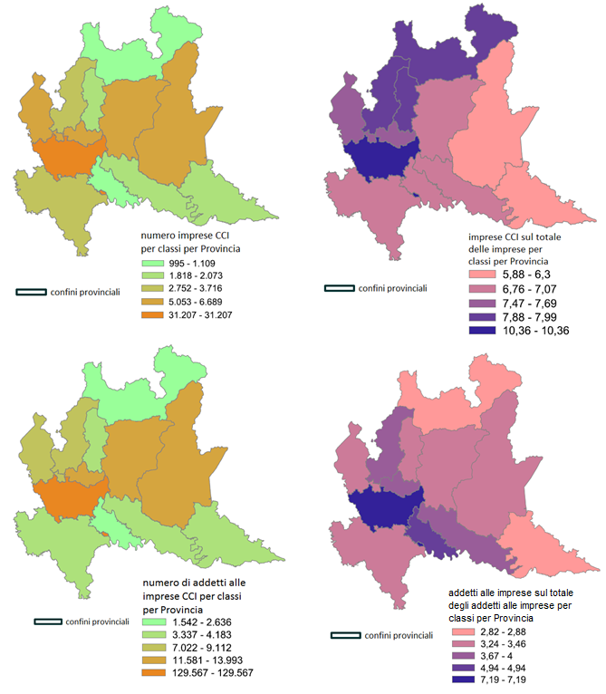 6.2 Distribuzione territoriale delle CCI La distribuzione territoriale delle CCI non è omogenea in Lombardia.