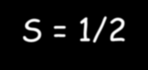 Lo spin delle particelle fondamentali Elettrone e protone hanno spin S=1/2 S = 1/2 S =