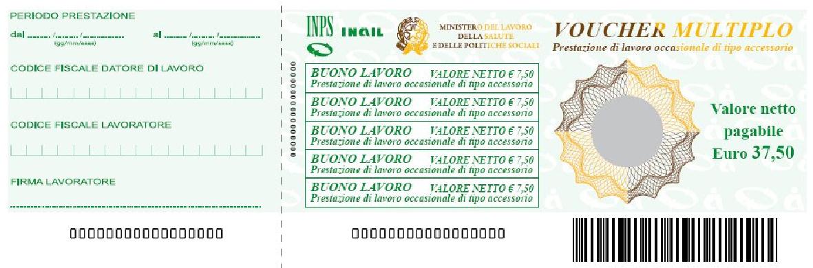 BUONI LAVORO INPS VOUCHER SINGOLO.