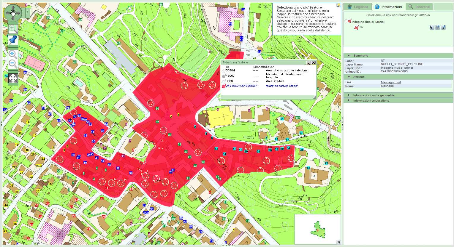 Esempio di consultazione elemento dell indagine nuclei storici 5.