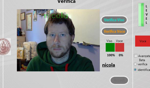 4.2 Come funziona? (a) verifica del viso (b) risultato verifica voce Figura 4.