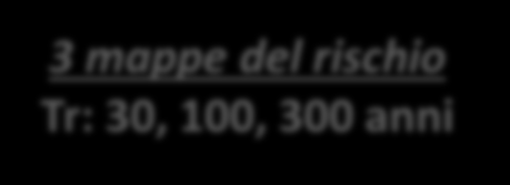 0-0,5 m, 0,5-1 m, 1-2 m, >2 m 4 classi di rischio : Moderato (R1) - Medio (R2) - Elevato (R3) -