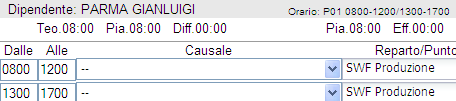 visualizzare solo i dipendenti che, nella settimana selezionata, il teorico non coincide con le ore Pianificate attivando il flag Non Quadrate ; stampare le pianificazioni in PDF mediante il tasto