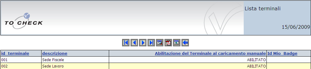 NB: Per un corretto funzionamento della procedura si esortano gli utenti ad inserire all interno dell apposita Tabella Terminali tutti i terminali di cui l azienda fa uso, anche se non si fa uso del