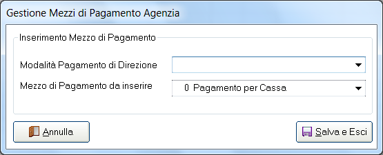 : serve per inserire velocemente il Mezzo di Pagamento Omnia7 nell incasso di Agenzia.