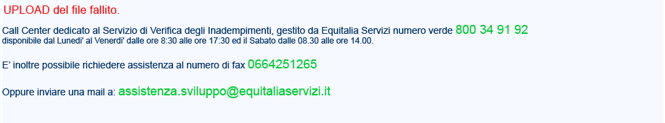 In generale, per controllare il flusso appena inviato andare alla sezione 8 (VERIFICA MASSIVA INADEMPIENZE - GESTIONE FLUSSI) Se vengono riscontrati problemi con il certificato (in quanto l applet