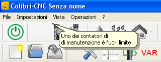 Note: se si interrompe una lavorazione, i contatori di avanzamento possono indicare le distanze accumulate nel buffer di comunicazione non eseguiti.