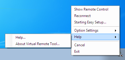 Introduzione SUGGERIMENTO: È possibile visualizzare la schermata (o la barra degli strumenti) di Virtual Remote Tool senza dover visualizzare la finestra di Easy Setup.